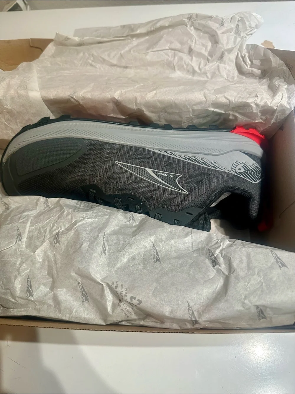 Altra Men's Black with Red Accents Trail Shoe